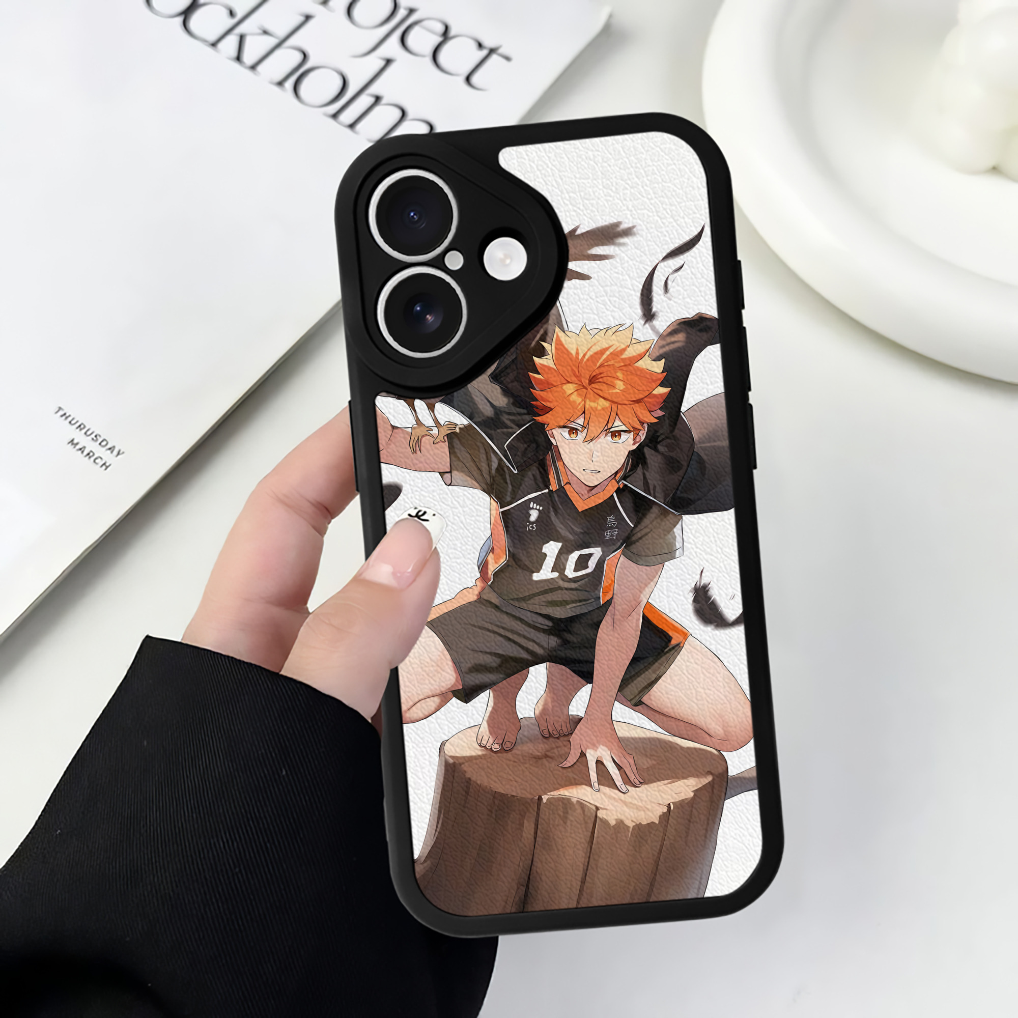 （画像用） ハイキュー!! Haikyu!! 【iPhone 16シリーズ対応】シリコンスマホケース（レザー調） 材質：シリコン